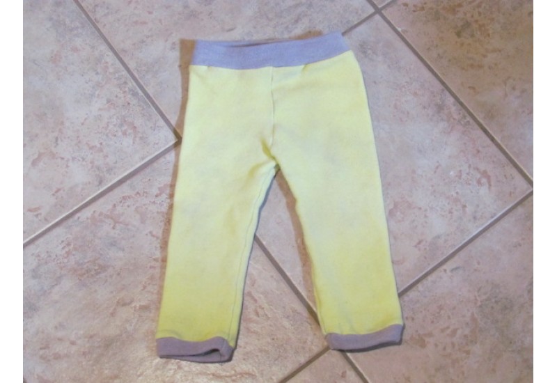 Pantalon en laine de mérinos- Medium- Jaune/vert